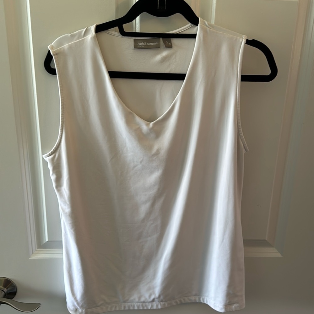 Woman’s white microfiber shell